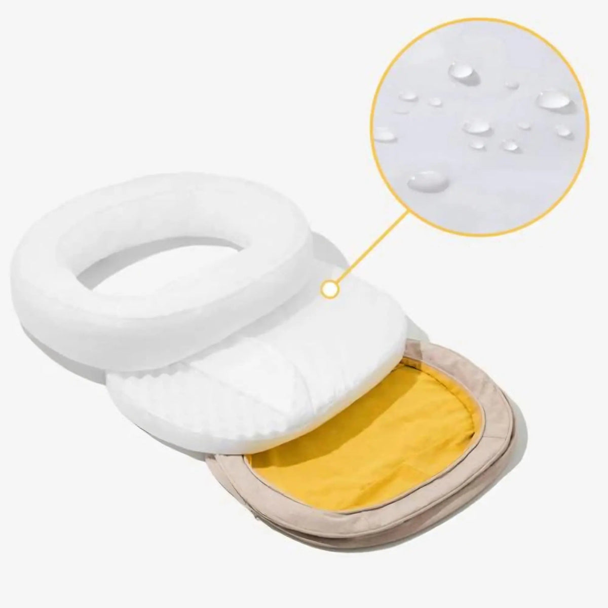 Donut Doze - Panier pour chien oval avec boudin de confort - Pillow Pilou