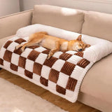 Pillow Pad - Protecteur de canapé pour chien en damier avec traversin - Pillow Pilou
