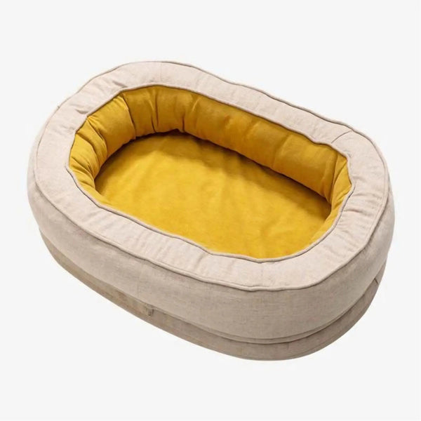 Donut Doze - Panier pour chien oval avec boudin de confort - Pillow Pilou