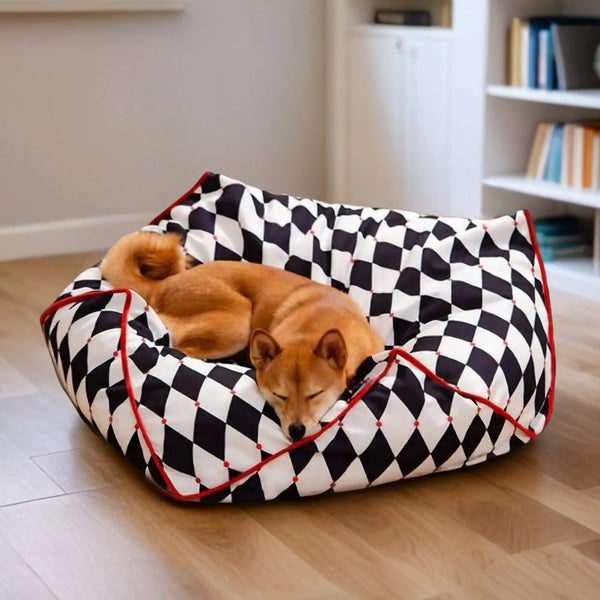 Harlequin Hug - Coussin pour chien en forme de pouf - Pillow Pilou