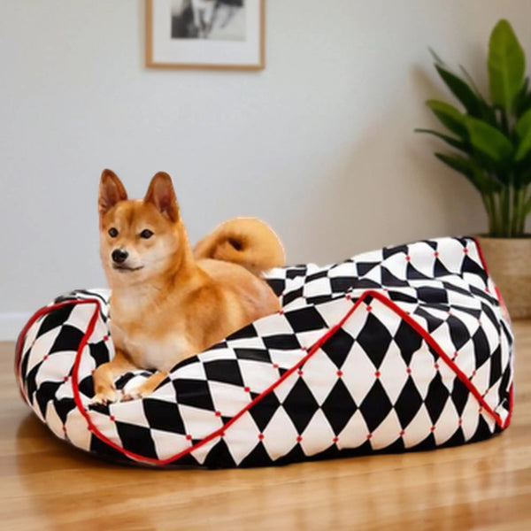 Harlequin Hug - Coussin pour chien en forme de pouf - Pillow Pilou