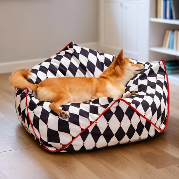 Harlequin Hug - Coussin pour chien en forme de pouf - Pillow Pilou