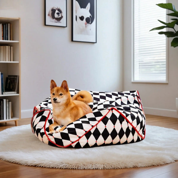 Harlequin Hug - Coussin pour chien en forme de pouf - Pillow Pilou